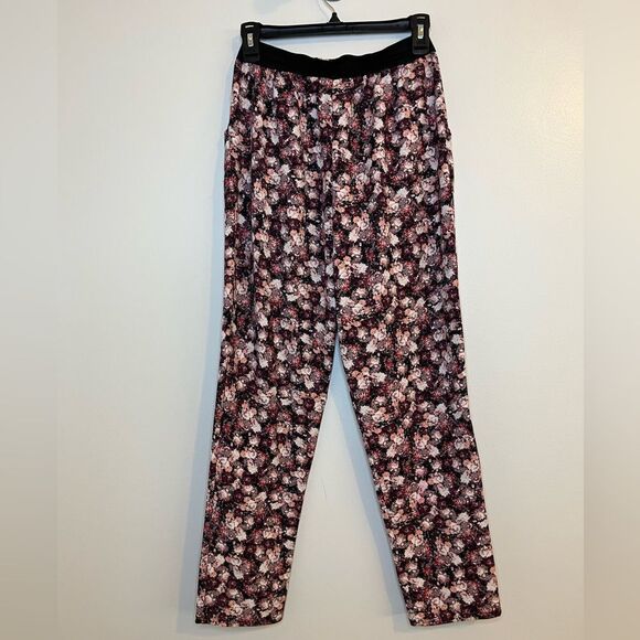 Xhilaration Pink Floral Print Pull On Pants Size Small - Picture 2 of 4